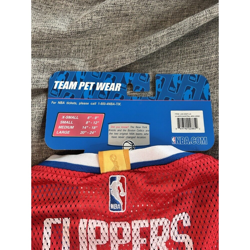 NBA Team Dog Pet Wear Size Large LA Clippers Jersey Red New - Picture 7 of 7